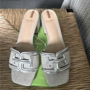 Sam Edelman Waylon Slide, Silver, Size 9M